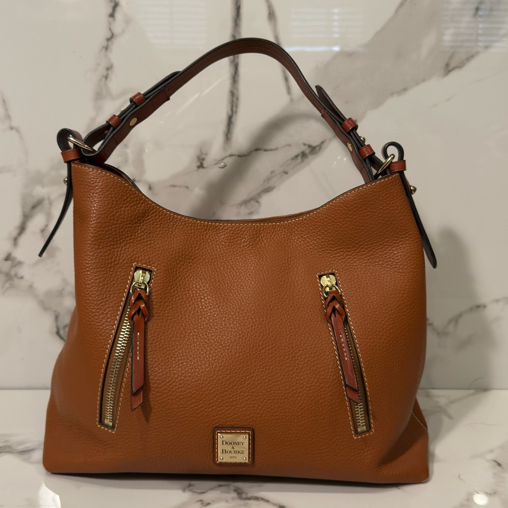 Dooney & Bourke Pebble Grain Cooper Hobo Shoulder Bag Large Purse